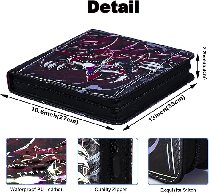 KaylyPro Trading Card Binder for Y-G-O Card 990 pockets Capacity, 9 Pocket Card Holder Compatible with TCG Cards and Other Standard Size Cards.