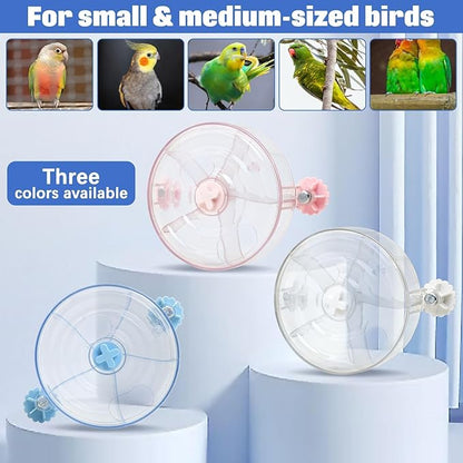 BNOSDM Bird Foraging Toy Creative Feeder Systems with Seed Food Rotating Wheel for Enrichment & Training Parrot Puzzle Toys Ideal for Small and Medium Cockatiel Parakeet ConureWhite