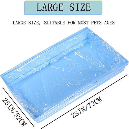 50pcs Disposable Bird Cage Liners, Large Size 28x20in Clear Plastic Parakeet Cage Liner Bag, Bird Cage Accessories Film Cover for Finches Canaries Cockatiels Birdcage and Bunny Guinea Pig(50)