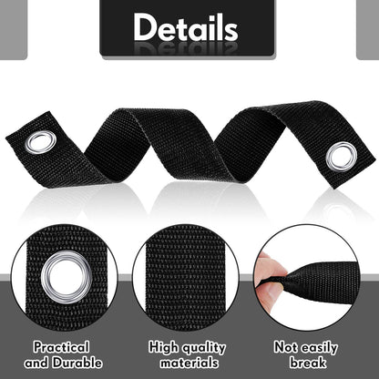 32 Pieces 15.74 Inches Tree Straps for Staking with Grommet Heavy Duty Tree and Plant Supports Stakes for Guying Staking Newly Planted Sapling Straight and Hurricane Protection (Black)