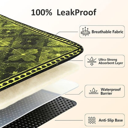 Washable Pee Pads for Dogs, Reusable Puppy Potty Training Pads, Ultra-Absorbent Thick Waterproof Leak-Proof Non-Slip Pads & Mat for Crate, Playpen, Floor, Whelping & Housebreaking , 2 Pack 36"x36"