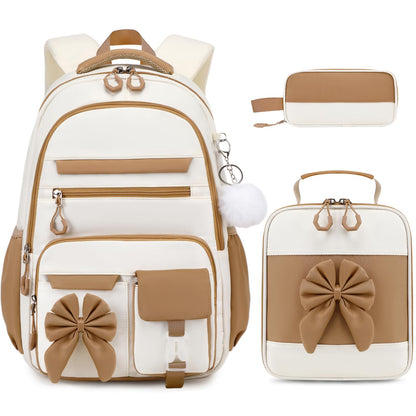 DIGOBAY Backpack for Girls, 3PCS Girls Backpack for School with Lunch Bag Pencil Case, Cute Kids Teens Bookbag for Kindergarten Elementary Preschool Middle School