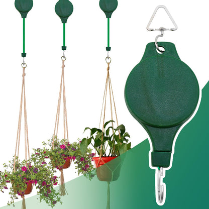 3 Packs Plant Pulley Set for Garden Baskets Pots, Birds Feeder Retractable Plant Hangers for Hanging Basket Planter Heavy Duty Adjustable Ceiling Pulley Hook for Hanging Outdoor Indoor Plants Flower