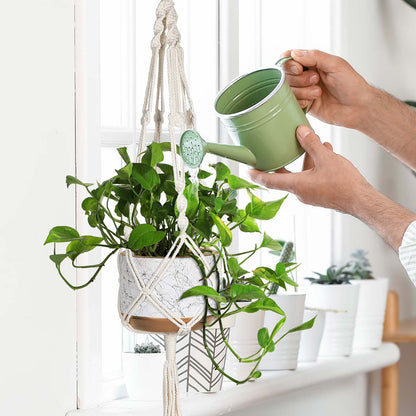 MIPON 3 Pack Macrame Plant Hangers with Hooks - 3 Sizes (34"/41"/46") Handmade Cotton Indoor/Outdoor Hanging Planter Holders,Boho Home Decor for Patio Balcony Living Room, Fits 5-10 Inch Pots