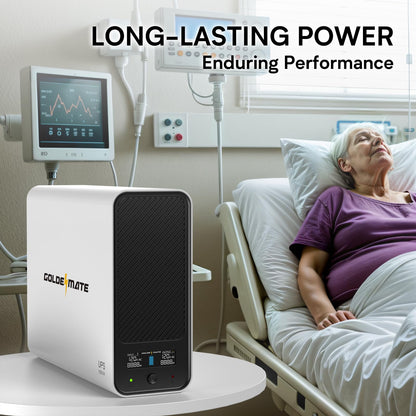 GOLDENMATE 1000VA/800W Lithium UPS Battery Backup and Surge Protector, Backup Battery Power Supply with LiFePO4 Batteries(230.4 Wh), Sinewave UPS System, 10 Years Lifespan, 8 Outlets, LCD Display