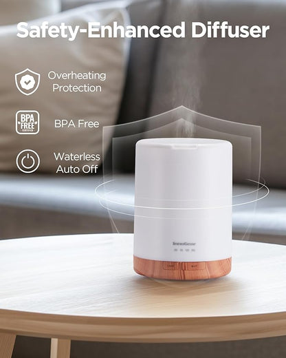 InnoGear 300ML Essential Oil Diffuser, Premium 5-in-1 Ultrasonic Aromatherapy Diffusers Mother's Gift Scent Humidifier Aroma Diffuser Vaporizer Auto-Off Timer for Room Office Home, Yellow, Medium