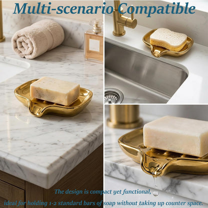 Ovatheria Polished Gold Soap Dish