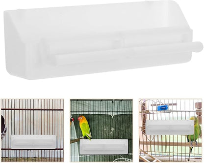 2 Pieces Automatic Bird Feeder Hanging Seed Tray Anti-Splash Wet and Dry Food Container for Outdoor Parrots and Cockatiels
