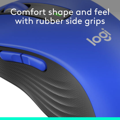 Logitech Wireless Mouse Signature M650 L Full Size - Large Hands, 2-Year Battery, Silent Clicks, Customizable Buttons, Bluetooth, PC/Mac/Chromebook - Black, Right-Handed, Large