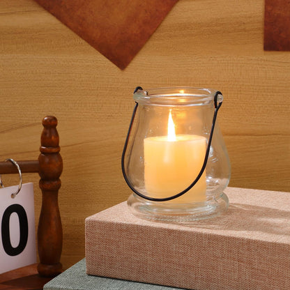 Cabilock 12Pcs Hanging Candle Holders Glass Votive Holders with Handles Multipurpose Indoor Outdoor Candle Stands for Home Decor Party Wedding Banquet