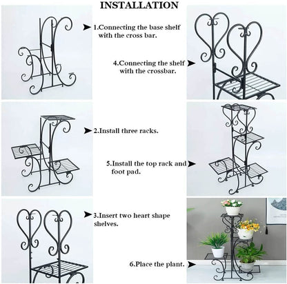 ZEELYDE Plant Stand,Tricycle Plant Stand Flower Pot Cart Bicycle Holder Rack for Home Garden Patio Flower Shelf