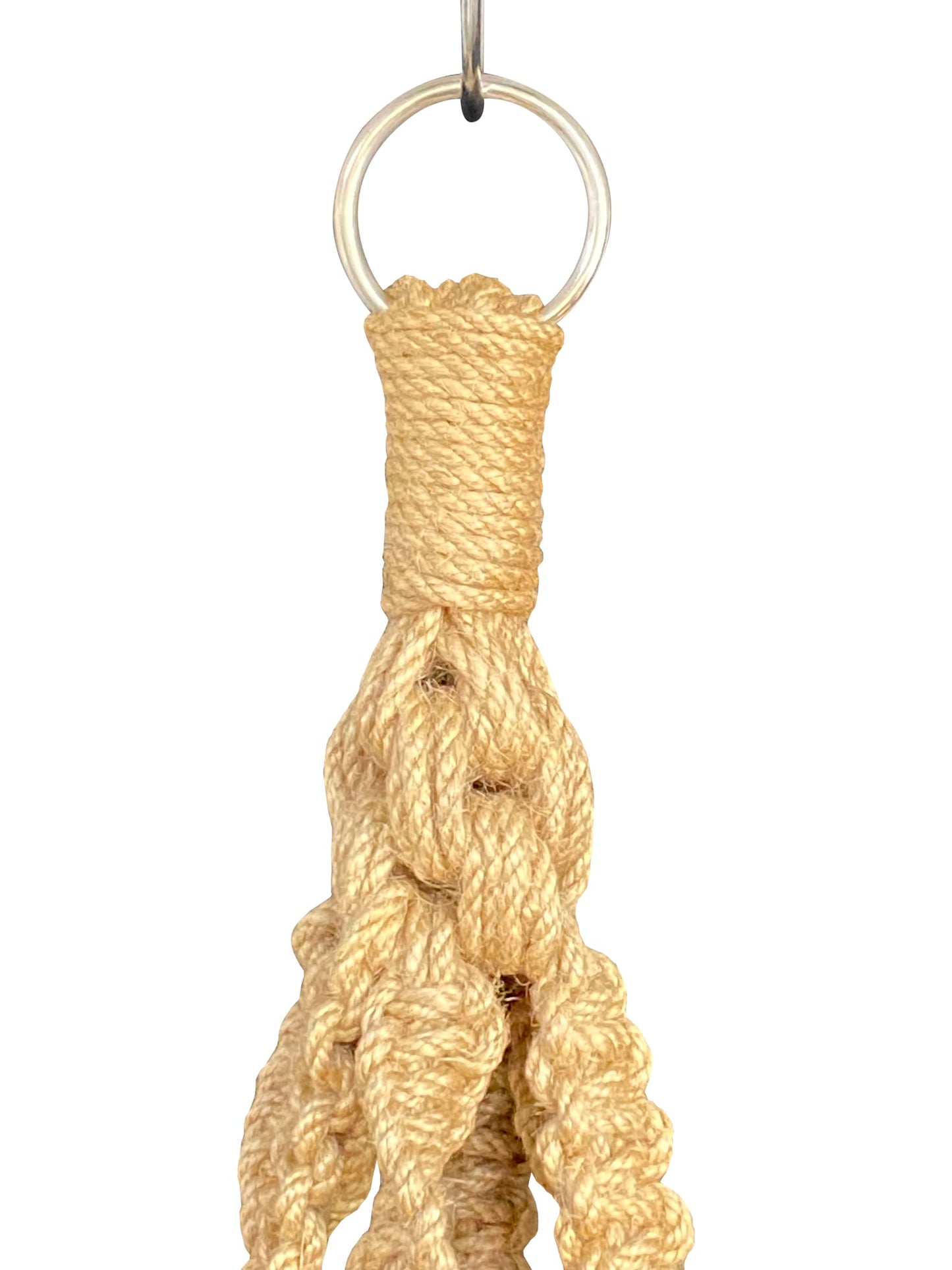Plant Hanger Macrame Hemp Rope 6 Legs 51 Inches for Indoor Outdoor, Living Room, Kitchen, Deck, Patio, High and Low Ceiling with Size of 10-12 inches Without The Pot
