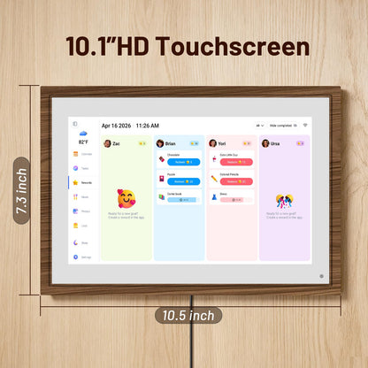 10.1 Inch Digital Calendar & Chore Chart – Smart Touchscreen Interactive Display, Electronic Calendar for Family Organization, Digital Wall Calendar& Desk calendar for Family Schedules, family calendar for wall