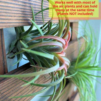ShopLaLa Wall Planter - Hanging Wooden Wall Planter for Indoor Outdoor Plants, Vertical Garden, Plant Wall Mount Planter, Air Plant Succulent Holder for Flower Pot Display Hanger Frame 47.2" (120cm)