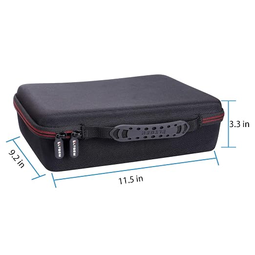 LTGEM Card Game Case Fits 2300+ Cards Compatible with Cards Against Humanity/Magic the Gathering/UNO/Pokemen/Baseball/Football Cards with 6 Moveable Dividers (2 Row) - Black