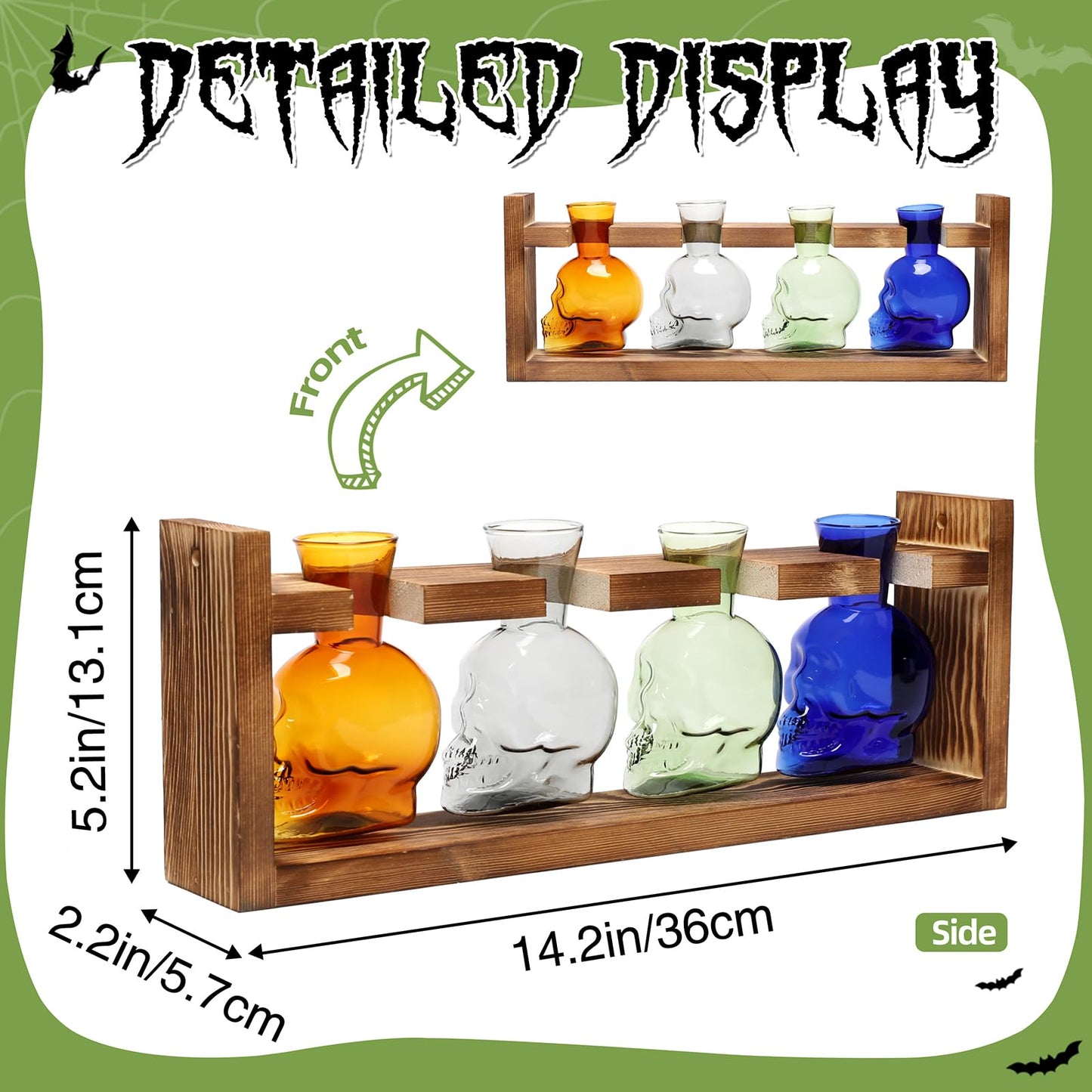 Plant Propagation Stations Halloween Skull Plant Terrarium Kit Glass Vases Gift for Father Air Planter Home Office Decor