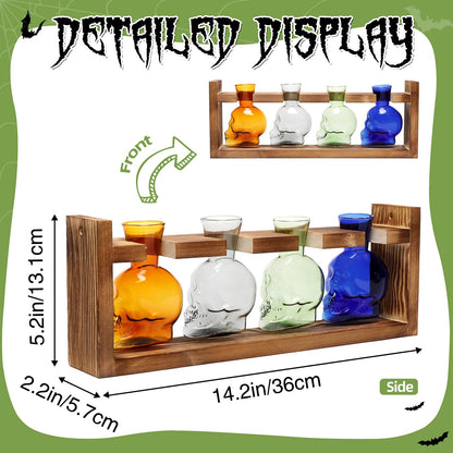 Plant Propagation Stations Halloween Skull Plant Terrarium Kit Glass Vases Gift for Father Air Planter Home Office Decor