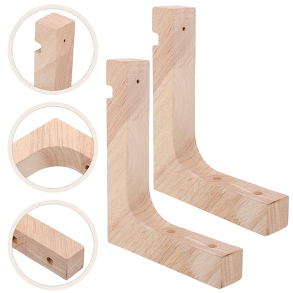 FENICAL 2pcs Wooden Plant Hangers Heavy-Duty Wall Hooks for Indoor and Outdoor Hanging Plants Natural Wood Hanging Bracket Supports Flowerpots Ceiling and Wall Mounted