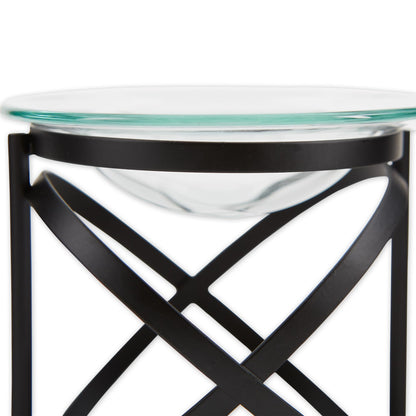Zingz & Thingz Art Deco Collection Structural Metal Oil Warmer, Orbital, 3.625x3.625x3.625