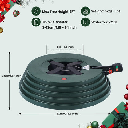 XXGFRM Christmas Tree Stand with Water Reservoir, Fast Clamp, Foot Pedal, Water Level Indicator, Fits up to 9FT