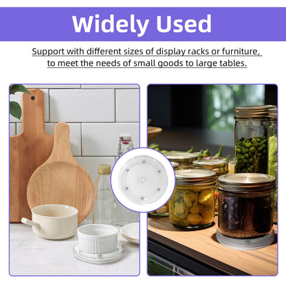 8-Piece Set (2" to 8") Small Lazy Susan Turntable-360° Rotating, Durable & Space-Saving | Multi-Size for Spices, Makeup, Crafts, Office | Non-Slip Base for Smooth Spinning