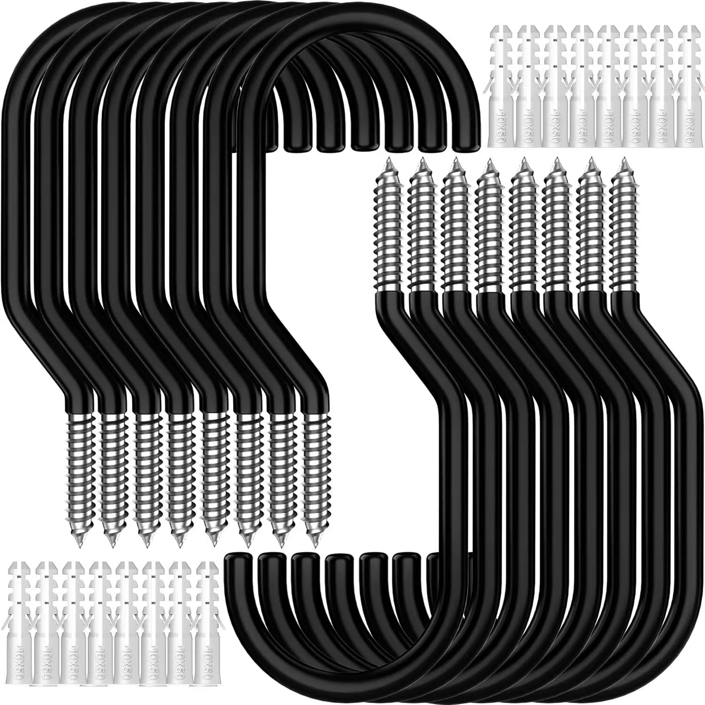 GURADESIGN 16-Pack Heavy Duty Bike Hook, Loading Capacity 100 LBS, 6 inch, Bike Hooks for Garage Wall and Garage Ceiling