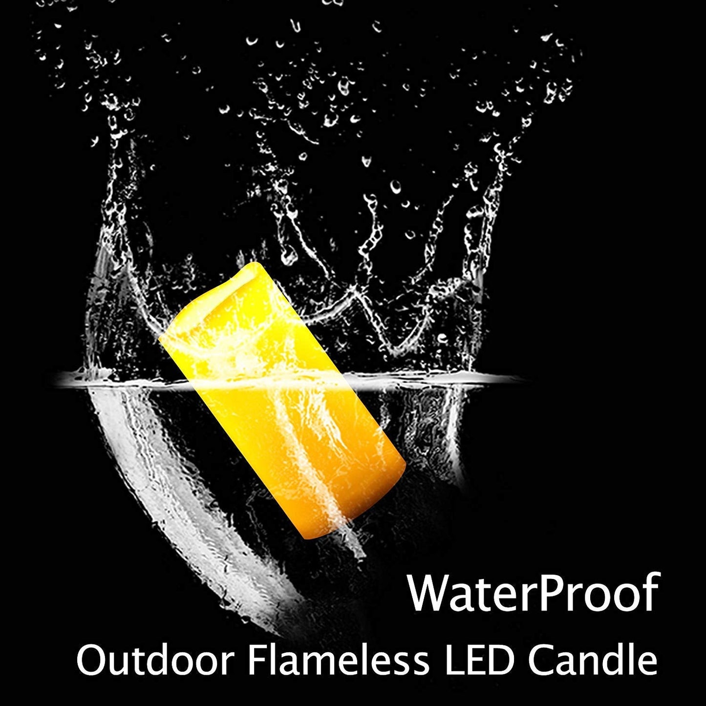 2PCS 7" Waterproof LED Flameless Timer Candles, 1000 Hours Long Battery Life/Flickering Battery Operated Electric Outdoor LED Large Pillar Candle for Outside Lantern Festival Decor etc.