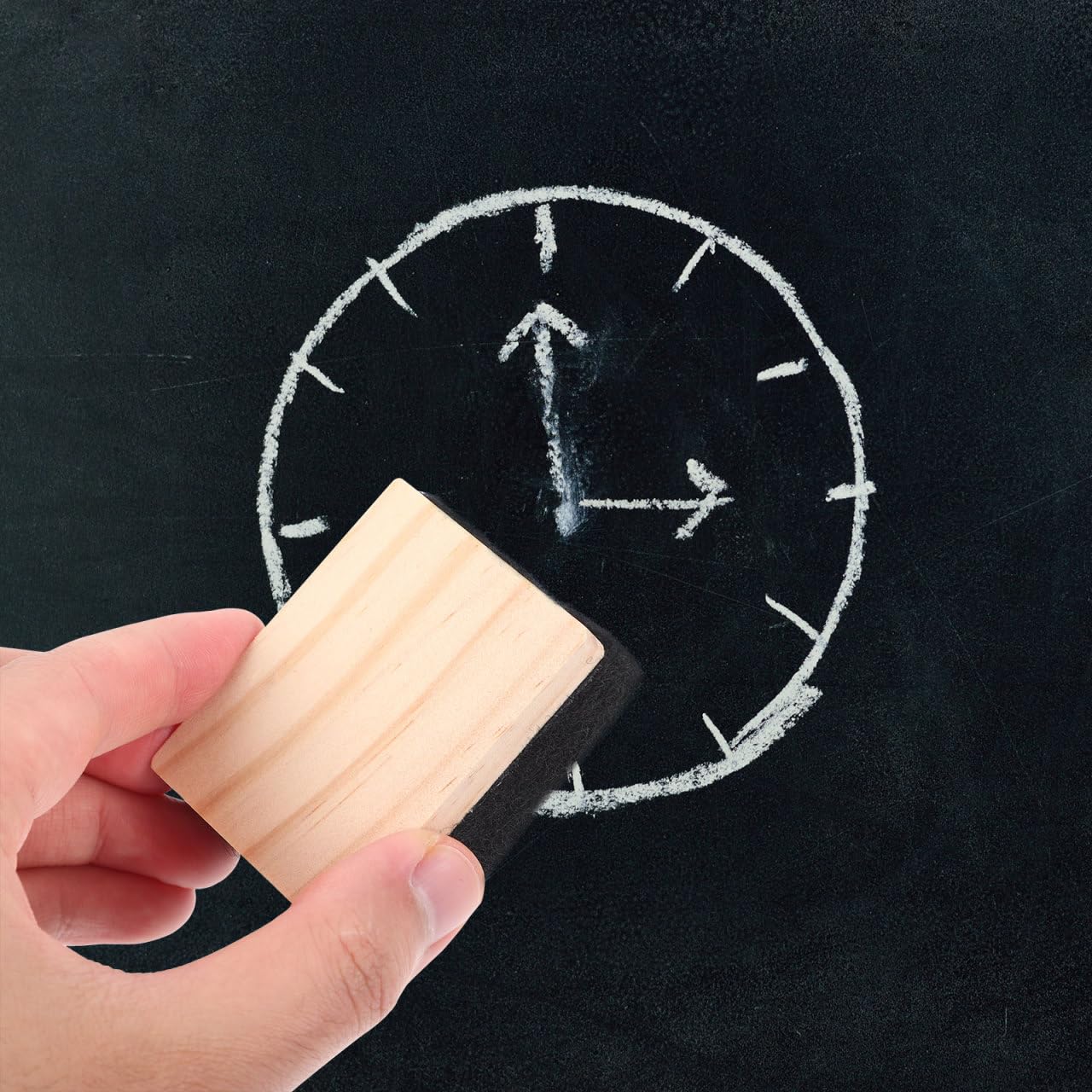 Tofficu Mini Wooden Dry Erase Erasers for Whiteboard and Chalkboard Classroom Office Use Lightweight Felt Board Wipes Set