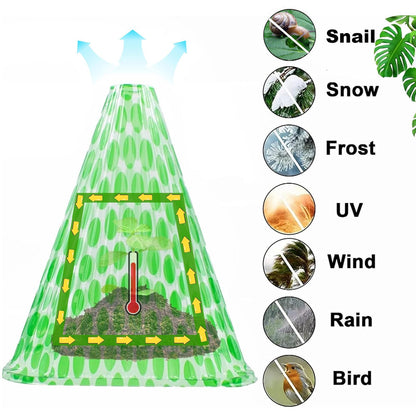 JUSUFU Garden Cloches for Plants,20 Pack Plant Covers Reusable Plant Bell Cover Protects Plants from Birds, Frost,Snails Etc.