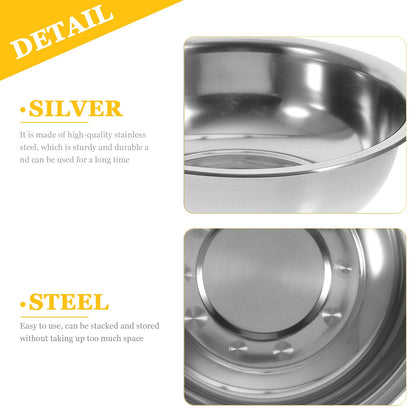 UPKOCH Stainless Steel Basin 10.62 Inch Multipurpose Kitchen Soup Bowl for Mixing Egg Beating Flour Vegetable Washing and Food Prep