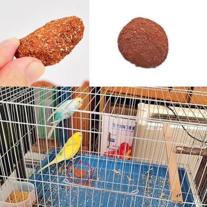 4 Pack Bird Mineral Block Natural Formula Clay Ball Bird Beak Grinding Stone Rock Blocks Calcium Supplement Parrot Chewing Toys for Parakeets Quaker Senegal Conure Budgies Cockatiel Greys