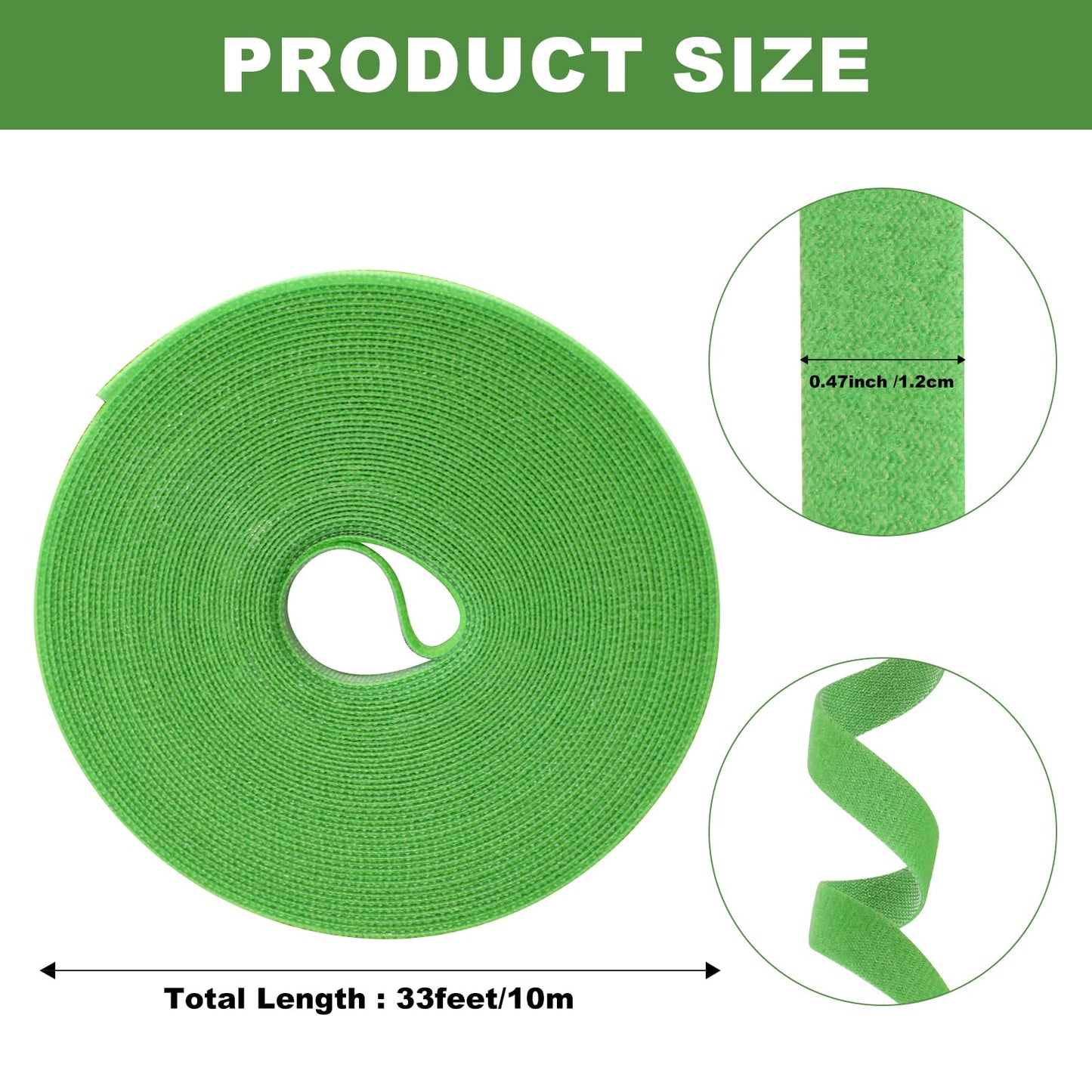 Sumalon 6 Rolls 196 Ft Green Plant Tape for Climbing Plants, 1/2 Inch Reusable Plant Stretch Ties, Adjustable Tomato Plant Supports, Plant Twist Ties for Gardening, Home, Office