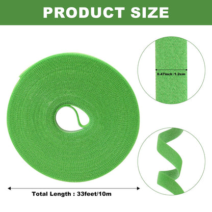 Sumalon 6 Rolls 196 Ft Green Plant Tape for Climbing Plants, 1/2 Inch Reusable Plant Stretch Ties, Adjustable Tomato Plant Supports, Plant Twist Ties for Gardening, Home, Office