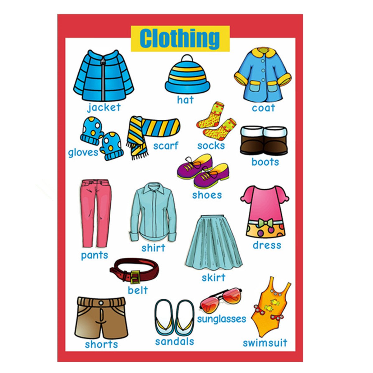 SANTSUN 5 Pcs Laminated Educational Preschool Posters for Toddlers| School classroom Posters | Class decorations for Kids Back to School Supplies, Preschool, Kindergarten, Elementary
