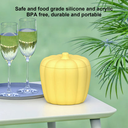 Ice Cube Maker, Pumpkin Look, Easy to Use, Space Saving, Silicone Acrylic Silicone Ice Bucket