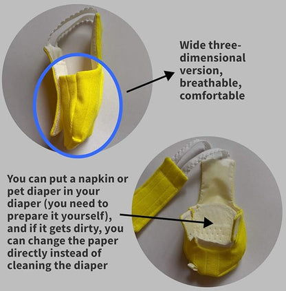 Parrot Bird Diapers, Birds Flight Suit, Parrot Clothes, Pet Animal Costumes, Bird Clothes, Cockatiel Bird Diaper, Pet Bird Diapers, Parrot Flight Suit, Bird Parrot Clothes (Yellow, 3XL)