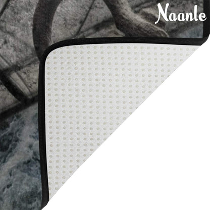 Naanle Ocean Area Rug 5'x7', Steering Wheel Charts Anchor Chains Polyester Area Rug Mat for Living Dining Dorm Room Bedroom Home Decorative