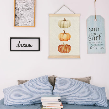 LUVADIAN Fall Pumpkin Decor, Fall Wall Decor Poster Hanger Frame, Autumn Wall Art Posters, Falls Decorations for Home, Farmhouse Autumn Decorations Posters, 12x16 Inches