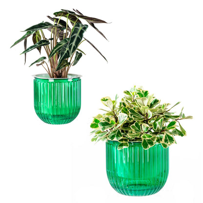 Melphoe Self Watering Pots for Indoor Plants, 8.3/5.3 Inch 2 Pack and 2Pack 8 inch Flower Pots