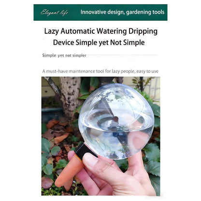 2pcsPlant Watering Glass Ball - Indoor Ceramic Automatic Waterer, Suitable for Gardens/Offices | Fashionable Design of Automatic Watering Device | Designed for Busy Office Workers//Plant Enthusiasts