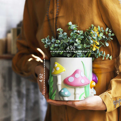 GUGUGO Pastel Mushrooms Vase for Flower Bundle Colorful Mushrooms Planters…
