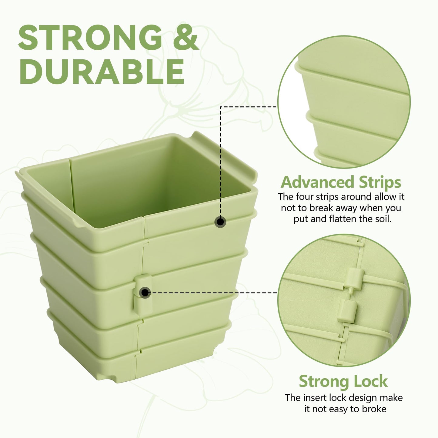 GREENBAZZAR Side-Open Seed Starter Tray 4-Pack, 24 Cells Modular Design with Detachable Plant Cells, Extra-Large 2.36"x2.28" Cells, Reusable Seed Germination Kit for Indoor & Outdoor Gardening