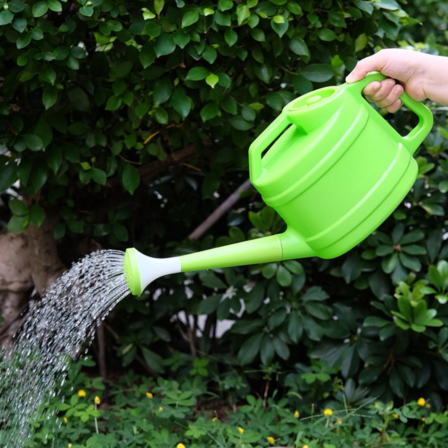 1 Gallon Watering Can, 3.75 Liters, Plastic 𝐖𝐚𝐭𝐞𝐫𝐢𝐧𝐠 𝐂𝐚𝐧 for Outdoor Plants with Removable Long Spout, Large Plastic Watering Can for Indoor Outdoor Garden Flowers Plants (Green)