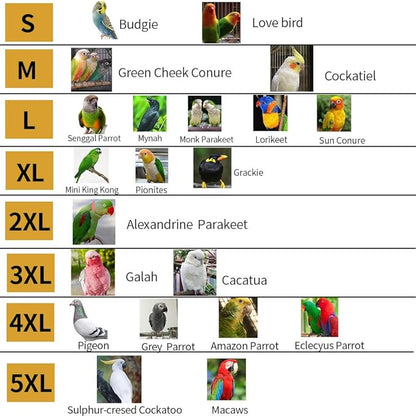Parrot Bird Diapers, Birds Flight Suit, Parrot Clothes, Pet Animal Costumes, Bird Clothes, Cockatiel Bird Diaper, Pet Bird Diapers, Parrot Flight Suit, Bird Parrot Clothes (Yellow, 3XL)
