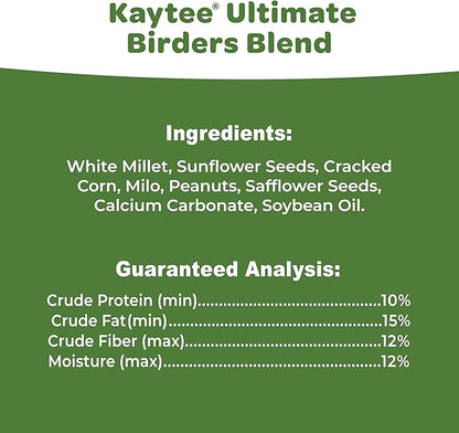 Kaytee Wild Bird Ultimate No Mess Wild Bird Food Seed For Cardinals, Finches, Chickadees, Nuthatches, Woodpeckers, Grosbeaks, Juncos and Other Colorful Songbirds, 9.75 Pound