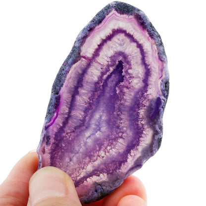 rockcloud 10 Pcs Agate Light Table Slices, Healing Crystals Geode Stones,Irregular Home Decoration Jewelry Making,Purple