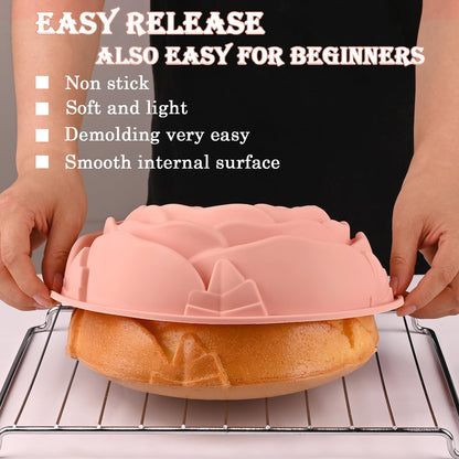 Sakolla 2 Pack Silicone Egg Bite Molds for Air Fryer, Nonstick 7 Cups Air Fryer Muffin Pan for Baking Egg Bite, Mini Muffins, Tart, Mini Cupcake and Quiche (Pink + Green)