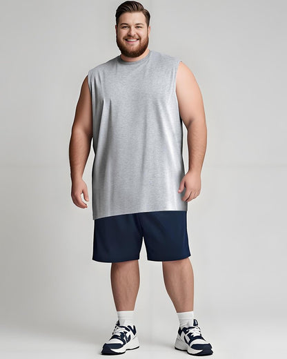 Taiyin 3 Pack Men's Big and Tall Tank Tops Quick Dry Muscle Workout Sleeveless T Shirts Summer Gym Active Undershirts(Black, Gray, Navy Blue,2X-Large Big Tall)