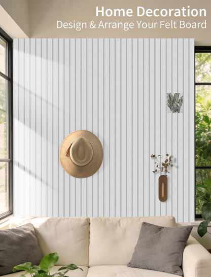 Large Bulletin Board 48"x 24" Cork Boards for Walls, 8 Pack Felt Wall Panels Photo Board, Cork Board for Office Home Pin Board