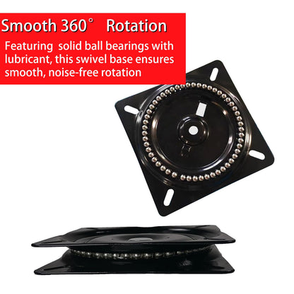 AeKeatDa 2 Pack 8 Inch Heavy Duty Bar Stool Swivel Plate Replacement 360 Degree Swivel Square Turntable Base 8 Inch Ball Bearing Swivel for Swivel Chairs, bar Chairs, Rotating Brackets and More